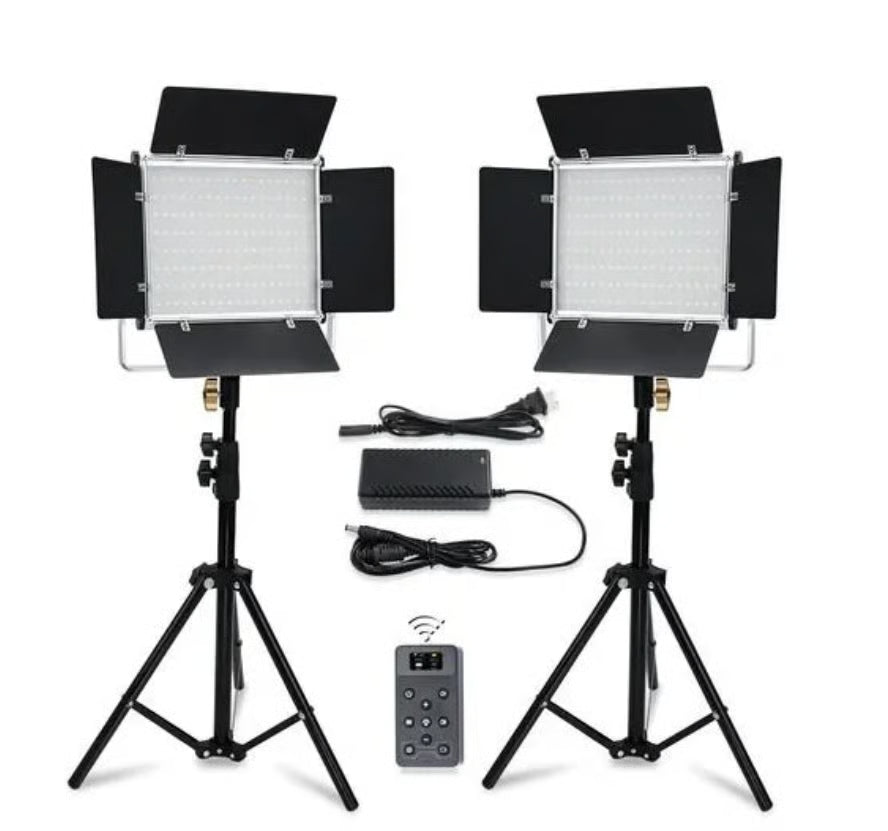 Dual LED Panel Light Kit with Stands