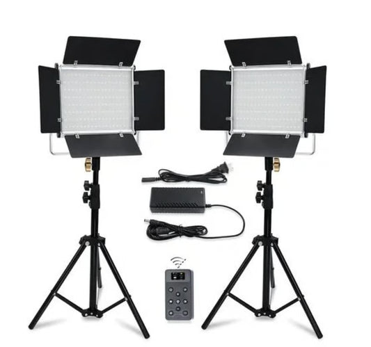 Dual LED Panel Light Kit with Stands